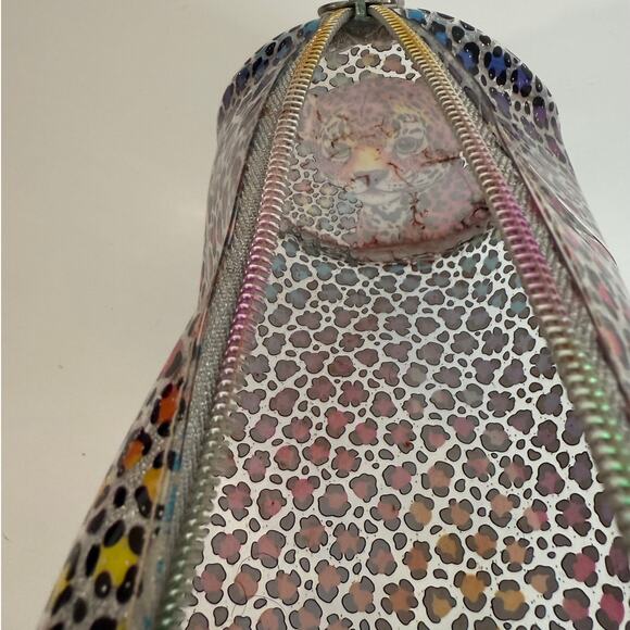 Lisa Frank Cheetah Print Pencil Pouch Make-Up Case Trinket Bag Cosmetic - Picture 6 of 8